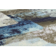 Runner anti-slip DIGITAL - SQUARES Geometric blue / beige