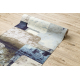 Läufer Antirutsch DIGITAL - SQUARES Geometrisch blau / beige  