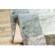 Läufer Antirutsch DIGITAL - SQUARES Geometrisch blau / beige  