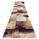 Alfombra de pasillo con refuerzo de goma DIGITAL - SQUARES Geométrico beige / marrón