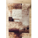 Alfombra de pasillo con refuerzo de goma DIGITAL - SQUARES Geométrico beige / marrón