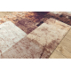 Alfombra de pasillo con refuerzo de goma DIGITAL - SQUARES Geométrico beige / marrón