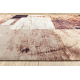 Alfombra de pasillo con refuerzo de goma DIGITAL - SQUARES Geométrico beige / marrón