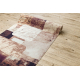 Alfombra de pasillo con refuerzo de goma DIGITAL - SQUARES Geométrico beige / marrón