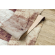 Alfombra de pasillo con refuerzo de goma DIGITAL - SQUARES Geométrico beige / marrón