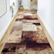 Alfombra de pasillo con refuerzo de goma DIGITAL - SQUARES Geométrico beige / marrón