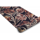 Runner anti-slip DIGITAL - MONSTERA Leaves beige / pink / black