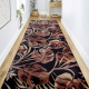 TAPIS DE COULOIR antidérapant DIGITAL - MONSTERA Feuilles beige / rose / noir 