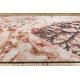 TAPIS DE COULOIR antidérapant DIGITAL - LEAVES Feuilles beige / rose