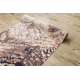 Vloerbekleding met rubber bekleed DIGITAL - LEAVES Bladeren beige / roze