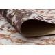 Runner anti-slip DIGITAL - LEAVES Leaves beige / pink