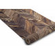 Runner anti-slip DIGITAL - FRENCH CHEVRON Herringbone brown / beige 