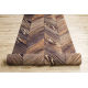 Runner anti-slip DIGITAL - FRENCH CHEVRON Herringbone brown / beige 