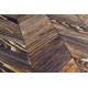 Runner anti-slip DIGITAL - FRENCH CHEVRON Herringbone brown / beige 