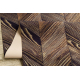 Runner anti-slip DIGITAL - FRENCH CHEVRON Herringbone brown / beige 