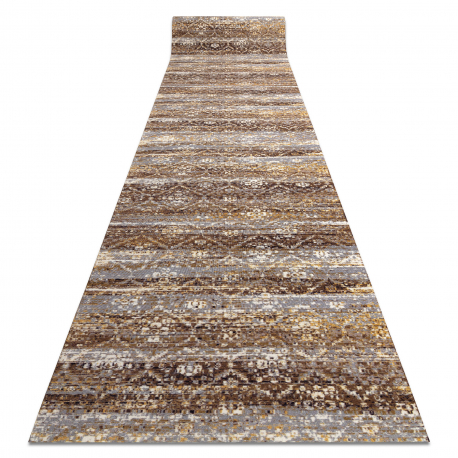 Läufer Antirutsch DIGITAL - BERGEN Marokkanisches Spalier, Trellis beige / grau
