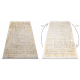 Modern carpet DUKE 51523 beige / gold - Frame, structured, very soft, fringes