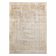 Modern carpet DUKE 51523 beige / gold - Frame, structured, very soft, fringes