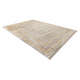 Modern carpet DUKE 51523 beige / gold - Frame, structured, very soft, fringes