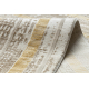 Modern carpet DUKE 51523 beige / gold - Frame, structured, very soft, fringes