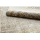 Modern carpet DUKE 51523 beige / gold - Frame, structured, very soft, fringes