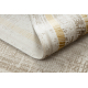 Modern carpet DUKE 51523 beige / gold - Frame, structured, very soft, fringes