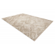 Modern tapijt DUKE 51541 beige - Geometrisch, gestructureerd, zeer zacht, franjes