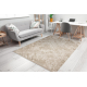 Modern tapijt DUKE 51541 beige - Geometrisch, gestructureerd, zeer zacht, franjes