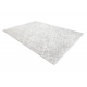 Tapis moderne DUKE 51550 crème / gris - Treillis, structuré, très doux, franges