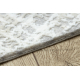 Modern carpet DUKE 51550 cream / grey - Trellis, structured, very soft, fringes