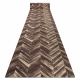 Alfombra de pasillo con refuerzo de goma DIGITAL - CHEVRON Espina de pescado marrón / beige 