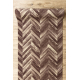 Vloerbekleding met rubber bekleed DIGITAL - CHEVRON visgraat bruin / beige 