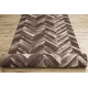 Vloerbekleding met rubber bekleed DIGITAL - CHEVRON visgraat bruin / beige 