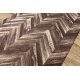 Vloerbekleding met rubber bekleed DIGITAL - CHEVRON visgraat bruin / beige 