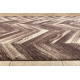 Runner anti-slip DIGITAL - CHEVRON Herringbone brown / beige 