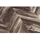 Runner anti-slip DIGITAL - CHEVRON Herringbone brown / beige 