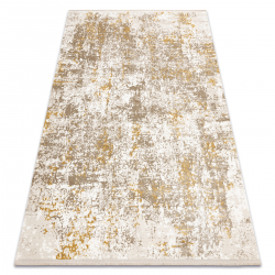 Moderne tæppe DUKE 51546 beige / guld - Vintage, struktureret, meget blød, frynser
