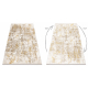 Moderne teppe DUKE 51546 beige / gull - Vintage, strukturert, veldig myk, frynser