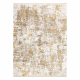 Tapis moderne DUKE 51546 beige / or - Vintage, structuré, très doux, franges