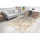 Tapis moderne DUKE 51546 beige / or - Vintage, structuré, très doux, franges