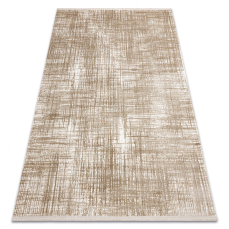 Moderner Teppich DUKE A0357 beige - Vintage, strukturiert, sehr weich, Fransen