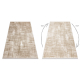 Tapis moderne DUKE A0357 beige - Vintage, structuré, très doux, franges