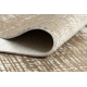 Moderne tæppe DUKE A0357 beige - Vintage, struktureret, meget blød, frynser