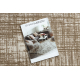 Tapis moderne DUKE A0357 beige - Vintage, structuré, très doux, franges