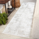 Moderne teppe, loper DUKE 51374 krem - Vintage, strukturert, veldig myk, frynser