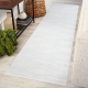 Alfombra, Alfombra de pasillo moderna DUKE 51376 crema - Rayas, estructurada, muy suave, flecos