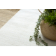 Moderne teppe, loper DUKE 51376 krem - Striper, strukturert, veldig myk, frynser