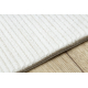 Tapis, tapis de couloir moderne DUKE 51376 crème - Rayures, structuré, très doux, franges