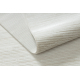 Moderne teppe, loper DUKE 51376 krem - Striper, strukturert, veldig myk, frynser