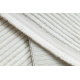 Modern carpet, runner DUKE 51376 cream - Stripes, structured, very soft, fringes